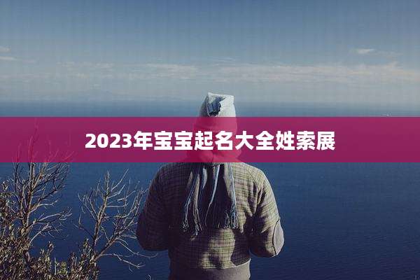 2023年宝宝起名大全姓索展