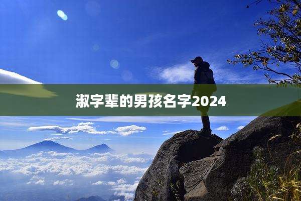 淑字辈的男孩名字2024