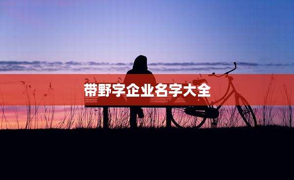 带野字企业名字大全