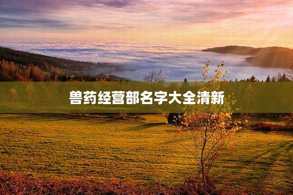 兽药经营部名字大全清新