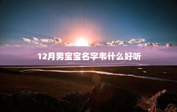 12月男宝宝名字韦什么好听