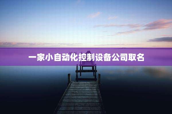 一家小自动化控制设备公司取名