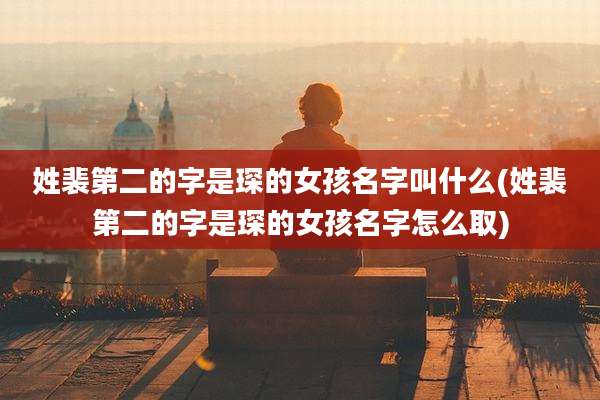姓裴第二的字是琛的女孩名字叫什么(姓裴第二的字是琛的女孩名字怎么取)