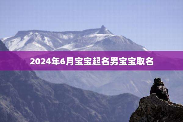 2024年6月宝宝起名男宝宝取名