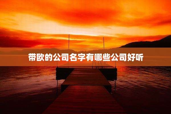 带欧的公司名字有哪些公司好听