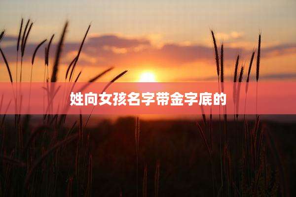 姓向女孩名字带金字底的