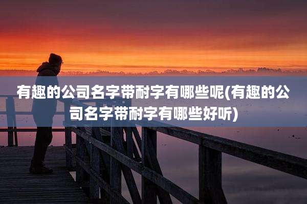 有趣的公司名字带耐字有哪些呢(有趣的公司名字带耐字有哪些好听)