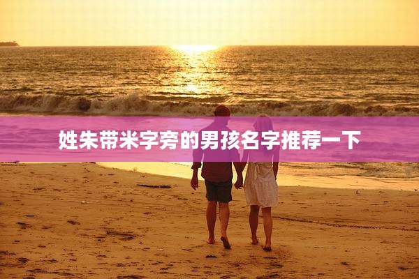 姓朱带米字旁的男孩名字推荐一下