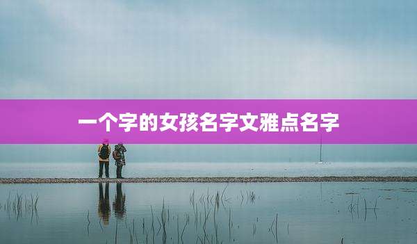 一个字的女孩名字文雅点名字