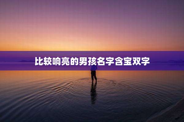 比较响亮的男孩名字含宝双字