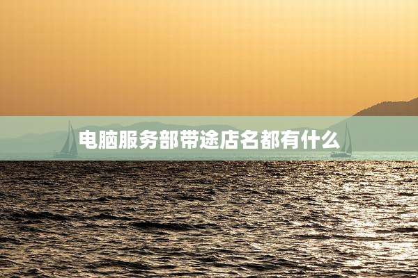 电脑服务部带途店名都有什么