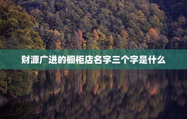 财源广进的橱柜店名字三个字是什么