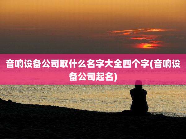 音响设备公司取什么名字大全四个字(音响设备公司起名)