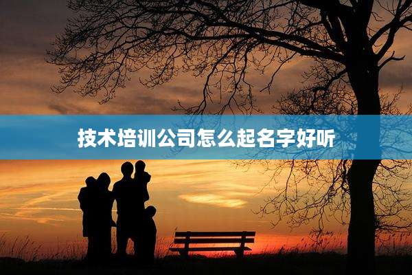 技术培训公司怎么起名字好听