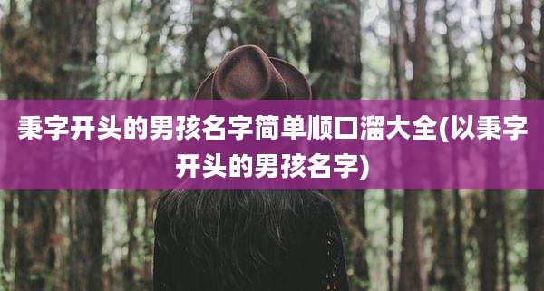 秉字开头的男孩名字简单顺口溜大全(以秉字开头的男孩名字)