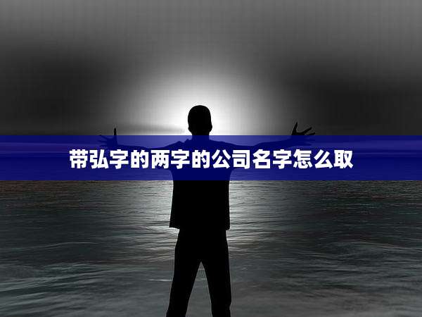 带弘字的两字的公司名字怎么取