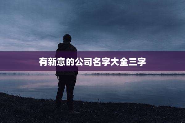 有新意的公司名字大全三字