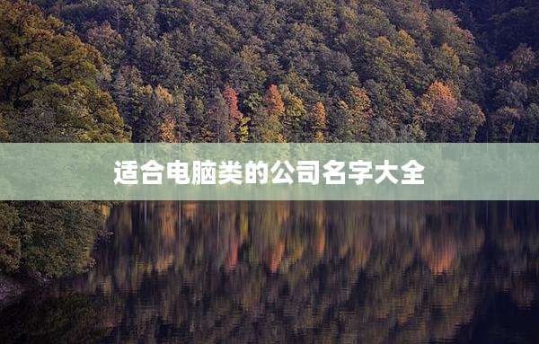 适合电脑类的公司名字大全