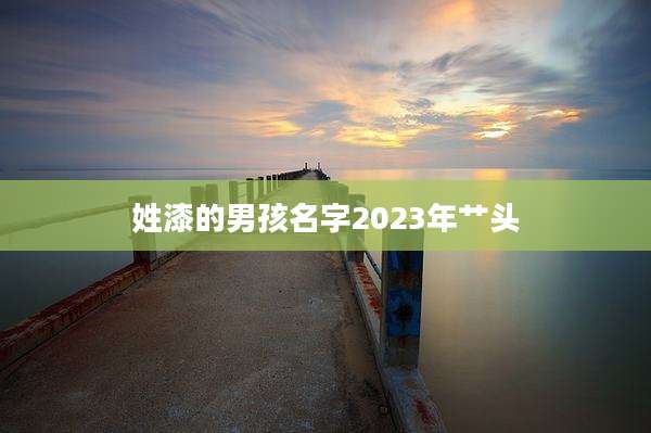 姓漆的男孩名字2023年艹头
