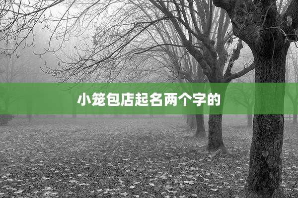 小笼包店起名两个字的