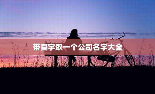 带夏字取一个公司名字大全