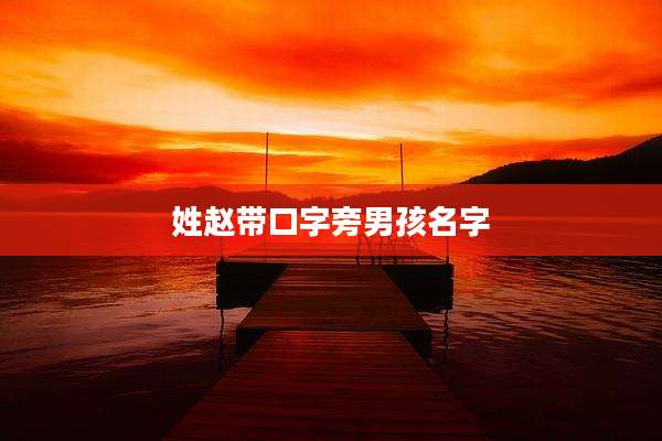 姓赵带口字旁男孩名字