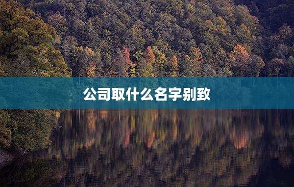 公司取什么名字别致