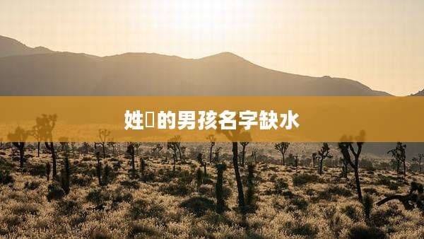 姓冮的男孩名字缺水
