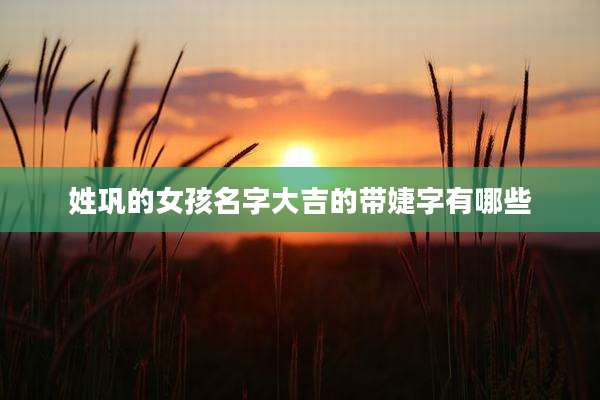 姓巩的女孩名字大吉的带婕字有哪些