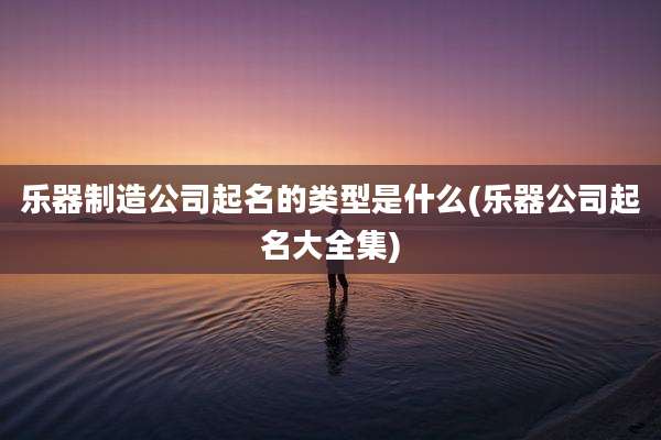 乐器制造公司起名的类型是什么(乐器公司起名大全集)