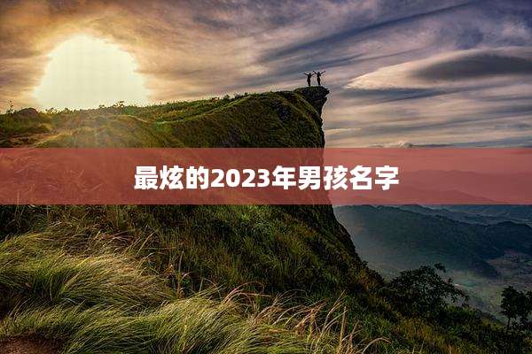最炫的2023年男孩名字