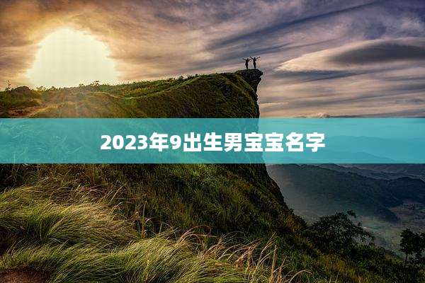 2023年9出生男宝宝名字