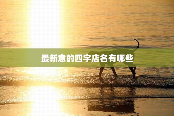 最新意的四字店名有哪些