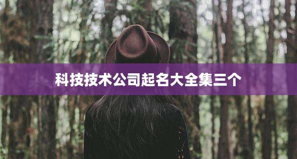科技技术公司起名大全集三个