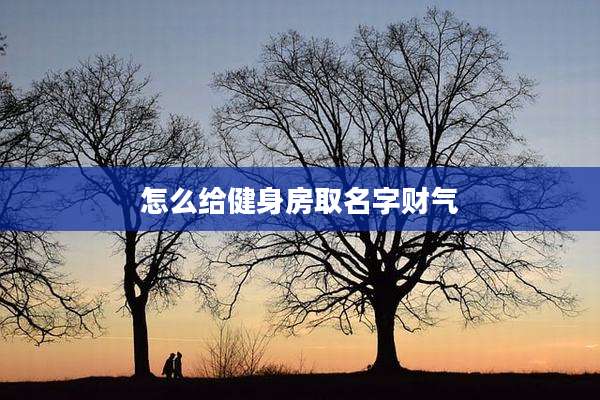 怎么给健身房取名字财气