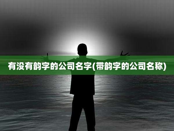 有没有韵字的公司名字(带韵字的公司名称)