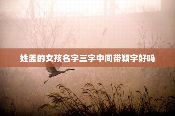 姓孟的女孩名字三字中间带颖字好吗