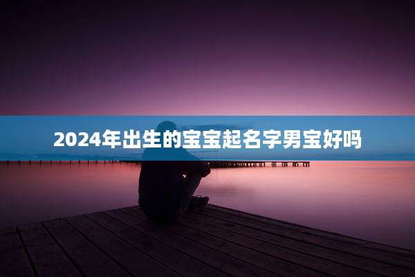 2024年出生的宝宝起名字男宝好吗