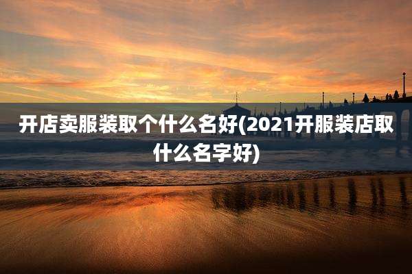 开店卖服装取个什么名好(2021开服装店取什么名字好)