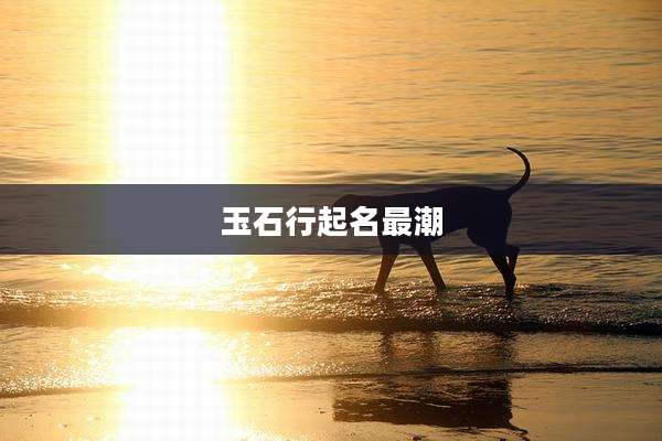 玉石行起名最潮