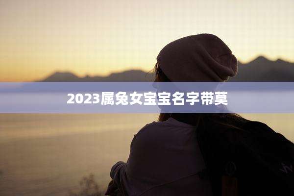 2023属兔女宝宝名字带莫