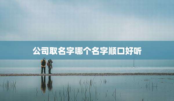 公司取名字哪个名字顺口好听
