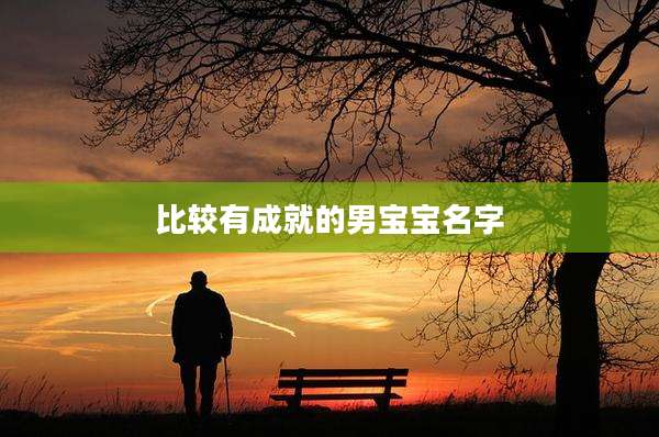 比较有成就的男宝宝名字