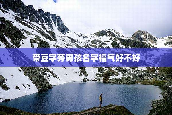 带豆字旁男孩名字福气好不好
