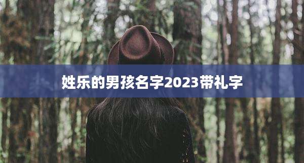 姓乐的男孩名字2023带礼字