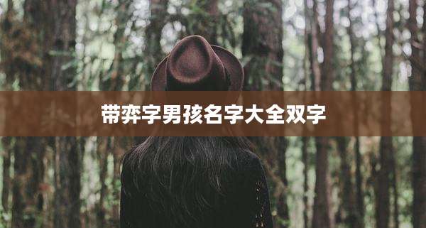 带弈字男孩名字大全双字