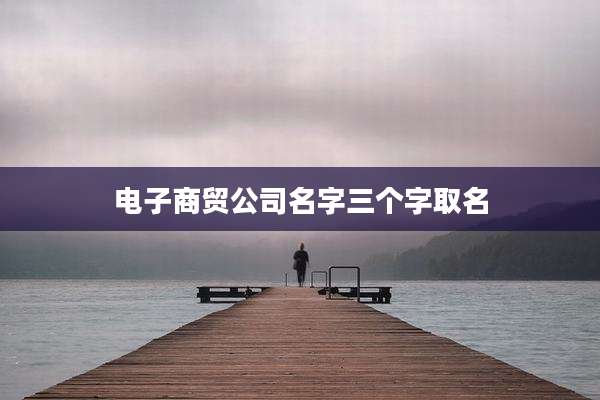 电子商贸公司名字三个字取名