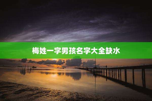 梅姓一字男孩名字大全缺水