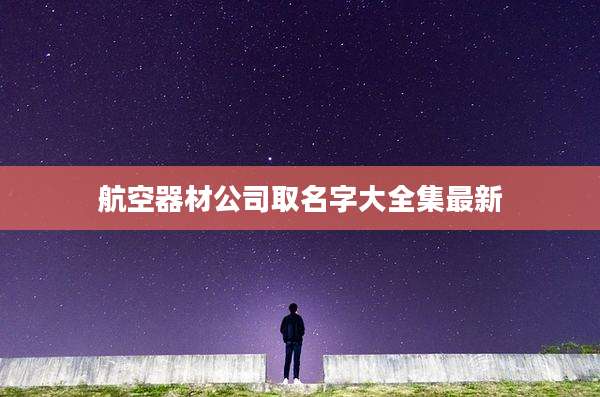 航空器材公司取名字大全集最新