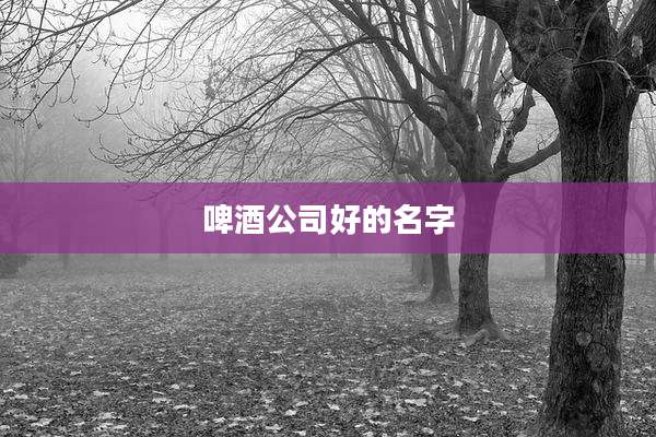 啤酒公司好的名字